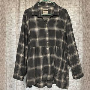 American Eagle Flannel Peplum